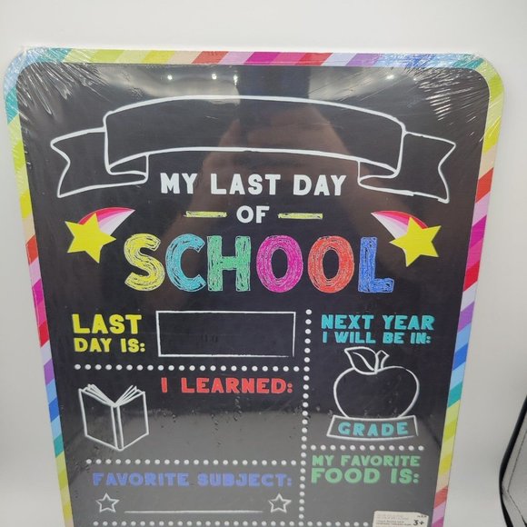 First and last day of school reversible chalk board NEW 16 x 11 in School Photo… - Picture 5 of 6